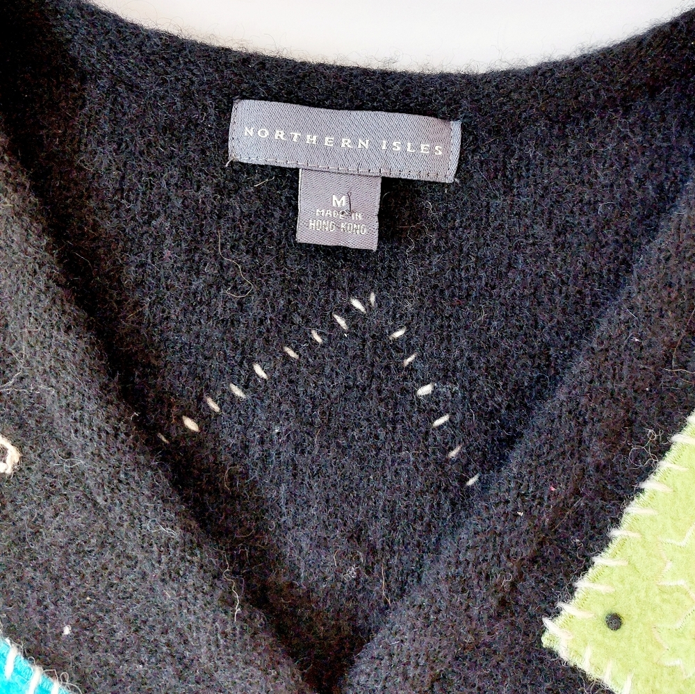 Snowflake Patchwork Sweater Vest Medium Northern … - image 3